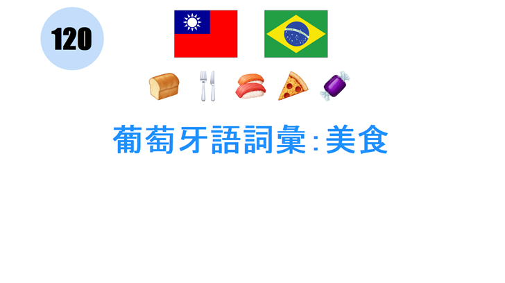 葡萄牙語詞彙：美食